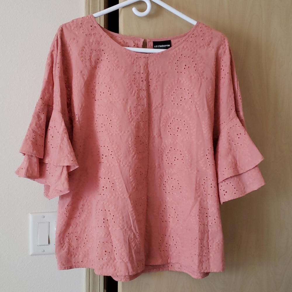 Liz Claiborne Career eyelet top